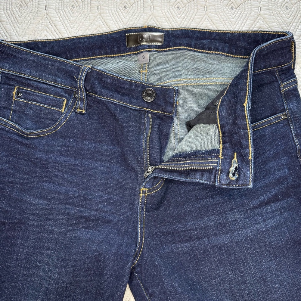 Kut from the Kloth Catherine Boyfriend Jeans Straight Leg Mid Rise Denim Sz 8 - Picture 7 of 12